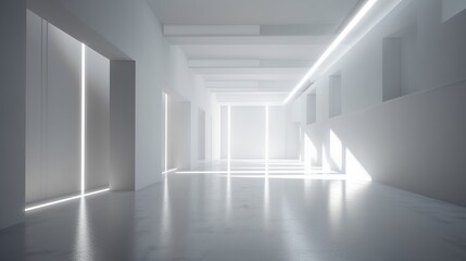 Obraz premium Fantasy creative banner with laser light water background on white background. White and dark color background. Abstract texture. Abstract nature banner background.