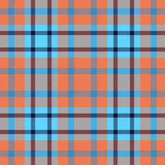 Obraz premium Plaid seamless pattern. Check fabric texture. Vector textile print.