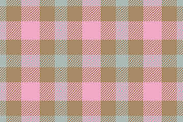 Fabric seamless check. Tartan pattern plaid. Textile vector texture background.