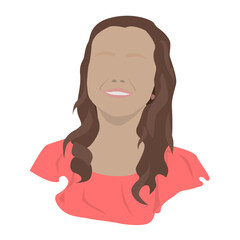 vector portrait of girl schoolgirl child