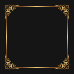 gold vintage frame border ornament