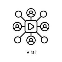 Viral  Vector Fill outline Icons. Simple stock illustration stock