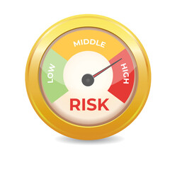 Risk meter icon concept. Vector illustration.