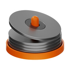 Premium storage cd icon 3d rendering on isolated background PNG