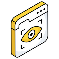 ModerA flat design icon of iris recognitionn design icon of emoji