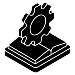 An editable design icon of ai boA perfect design icon of eyeokConceptual flat design icon of setting manual Conceptual flat design icon of setting manual 