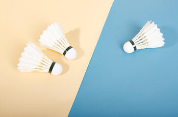 Shuttlecock is a sport equipment used to play with badminton racket. Made from white chicken...
