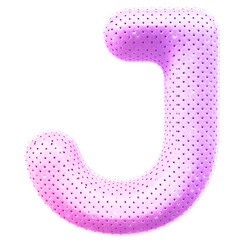 3d Letter J Pink