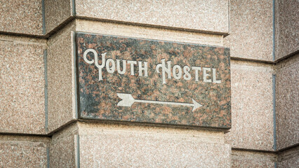 Street Sign to Youth Hostel
