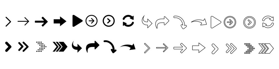 Arrow vector icon. Signs Direction Icon Set. Arrow symbol illustration.