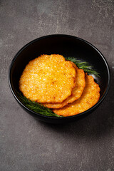 potato pancakes with sour cream