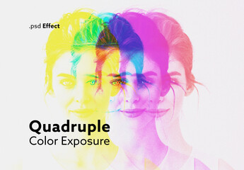 Quadruple Color Exposure Effect