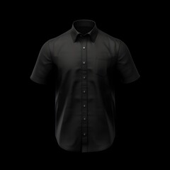 front view black shirts for men for mockup