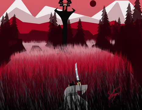 Samurai Jack vs Aku