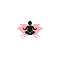 lotus and yoga design vector
