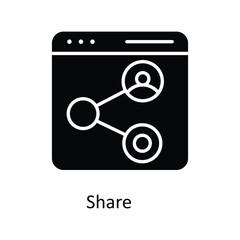 Share  Vector  Solid Icons. Simple stock illustration stock