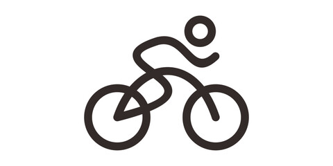 Obraz premium logo design bicycles line icon vector illustration 4