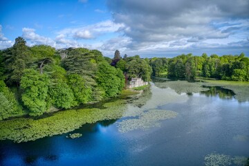 Fototapeta na wymiar Landscape shot of an English 'Folly' in the heart of Rutland, Leicestershire, UK