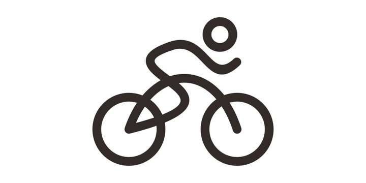 logo design bicycles line icon vector illustration 4