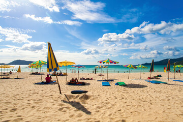 Famous Patong beach in Phuket, Thailand