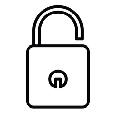 lock icon vector  design, padlock line icon 