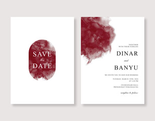 Brushes watercolor for wedding invitation template