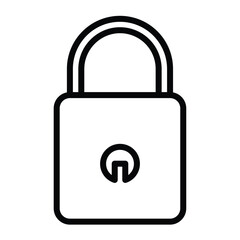 lock icon vector  design, padlock line icon 