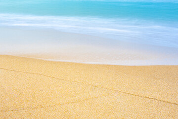 Fototapeta na wymiar sand beach with waves