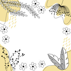 handdraw floral simple line background