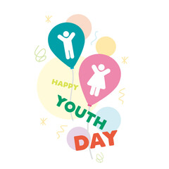 International Youth day is observed every year on August 12. Vector illustration