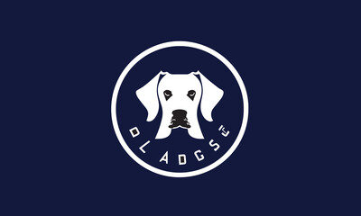 creative flat dogs logo design vector illustration 