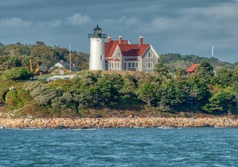 Fototapeta na wymiar Coastal landscape with a lighthouse
