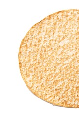 Armenian lavash isolated on white background.