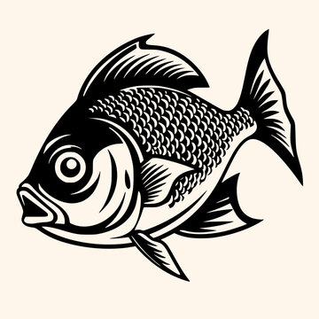 recommend clip art: Fish vector for logo or icon, drawing Elegant minimalist style,abstract style Illustration