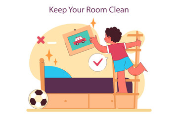 Schoolchild schedule and duties. Everyday routine of a schoolboy.