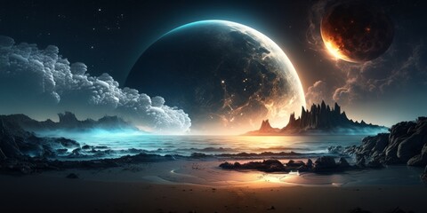 Fantasy Galaxy Landscape Generative AI