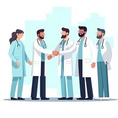 Celebrating Medical Triumphs: Doctors Share Handshakes of Success, Generative AI