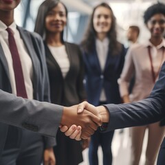 Professionalism and Success: Business Etiquette and Congratulatory Handshakes to End Meetings, Generative AI