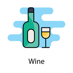 Wine icon. Suitable for Web Page, Mobile App, UI, UX and GUI design