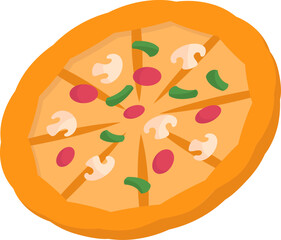 Cute Pizza Illustration