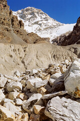 glacier in the mountains