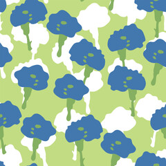 seamless mixed twotone abstract hand draw pattern on green background
