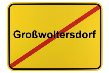 Illustration eines Ortsschildes der Gemeinde Großwoltersdorf in Brandenburg