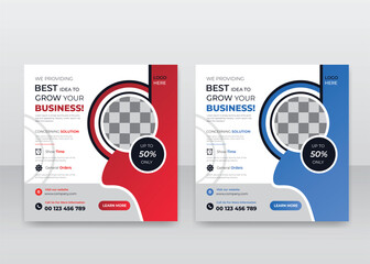 Modern corporate editable business for sale square ads web banner poster business social media post promotion template design