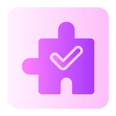 Obraz premium puzzle piece gradient icon
