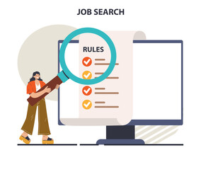 Job search. Recruitment and personnel management concept.
