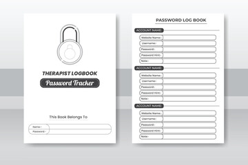 Password Log Book Template Set.Password Tracker Template. Password Tracker Logbook. password notebook. Printable Password Log A4 Size Easily Editable. Minimalist planner