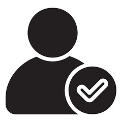 verified user glyph icon