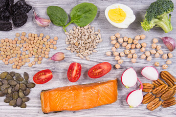 Healthy food as source natural selenium, fiber and other vitamins and minerals