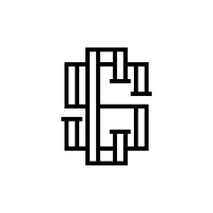 Minimalistic CS Letter Monogram Logo for Clean and Sleek Branding